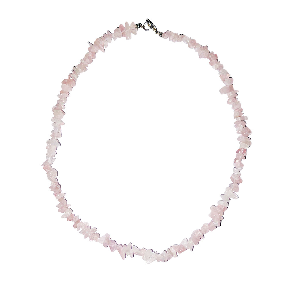 Collier Gâteau Géode Quartz Rose (Macaron coeur), Pièce unique, MAXI