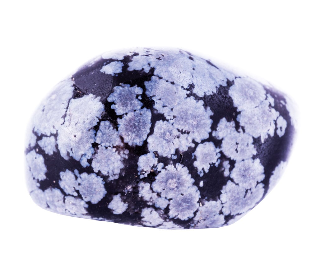 Bracelet en obsidienne neige polie - vertus d'ancrage et d'équilibre Yin Yang en lithothérapie