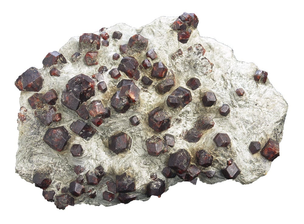 Grenat almandin naturel cristallisé - gisement Sri Lanka Inde Brésil, composition silicate fer aluminium