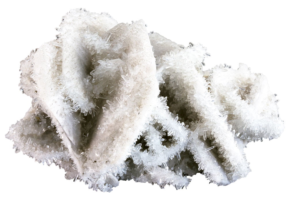 Manganocalcite naturelle du Pérou gisement — minéral rose, composition chimique manganèse calcite
