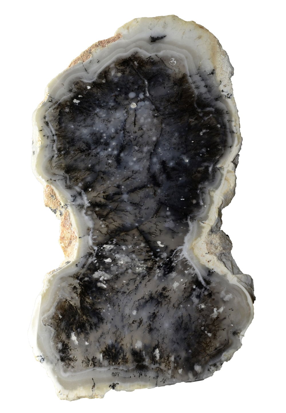 Merlinite naturelle - origine Nouveau-Mexique, inclusions dendritiques d'oxydes de manganèse