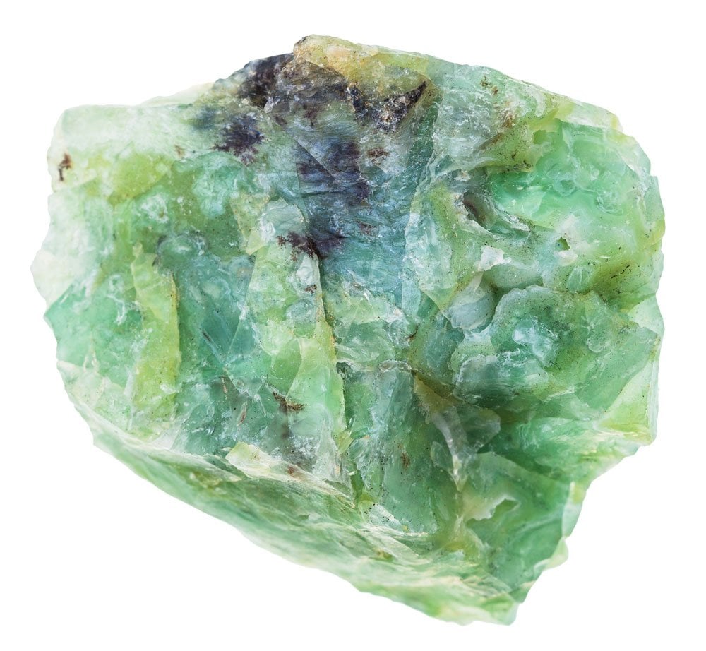 Opale verte naturelle du Brésil - gel de silice hydraté SiO2, origine australienne et composition amorphe
