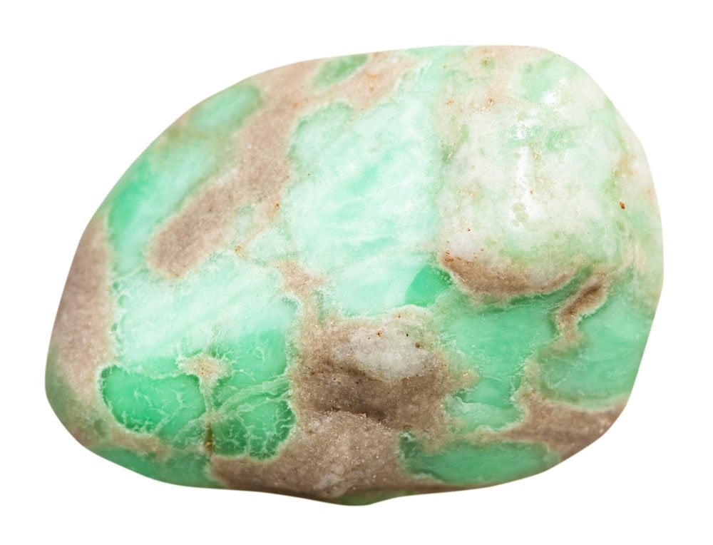 Pierre variscite polie - vertus et propriétés en lithothérapie, pierre d'apaisement du chakra du cœur