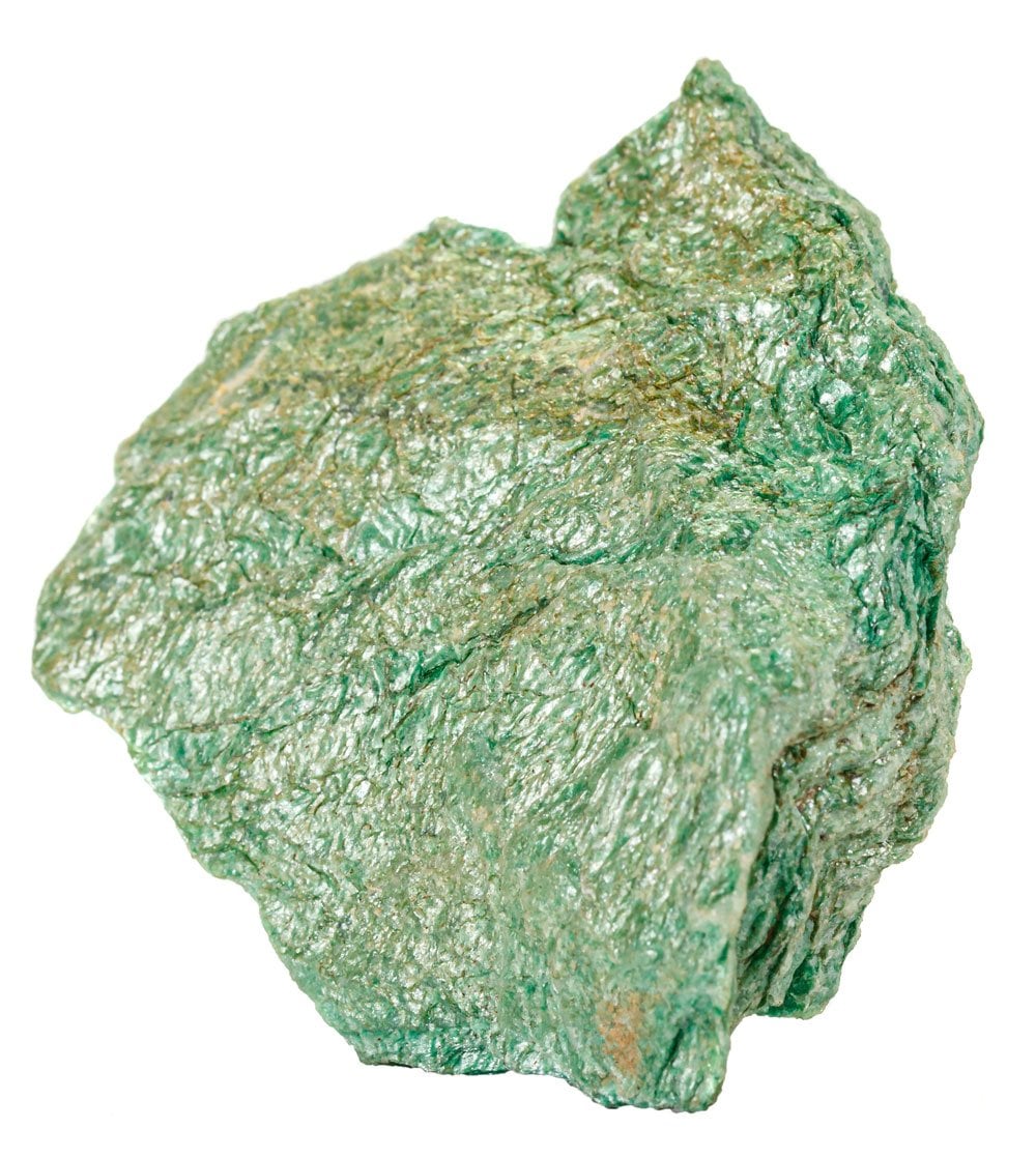 Actinote cristaux verts allongés et fibreuse - composition chimique silicate de calcium magnésium fer