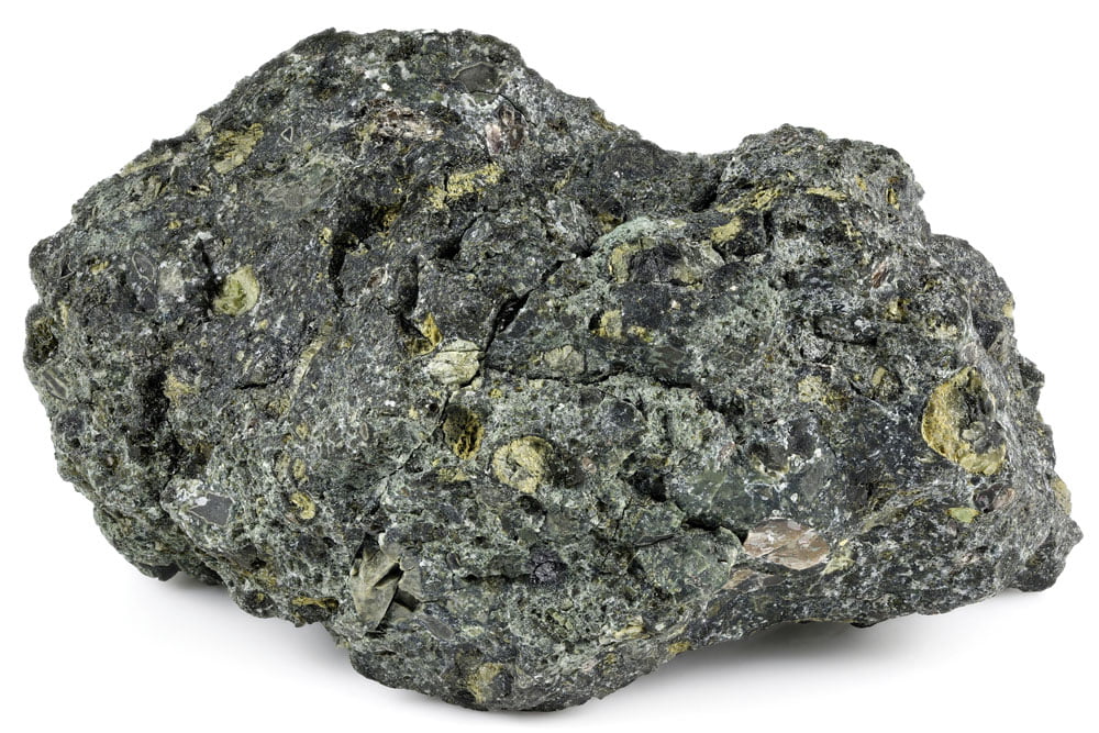 Kimberlite gris bleu roche ultramafique propriétés apaisantes stabilité ancrage chakra racine
