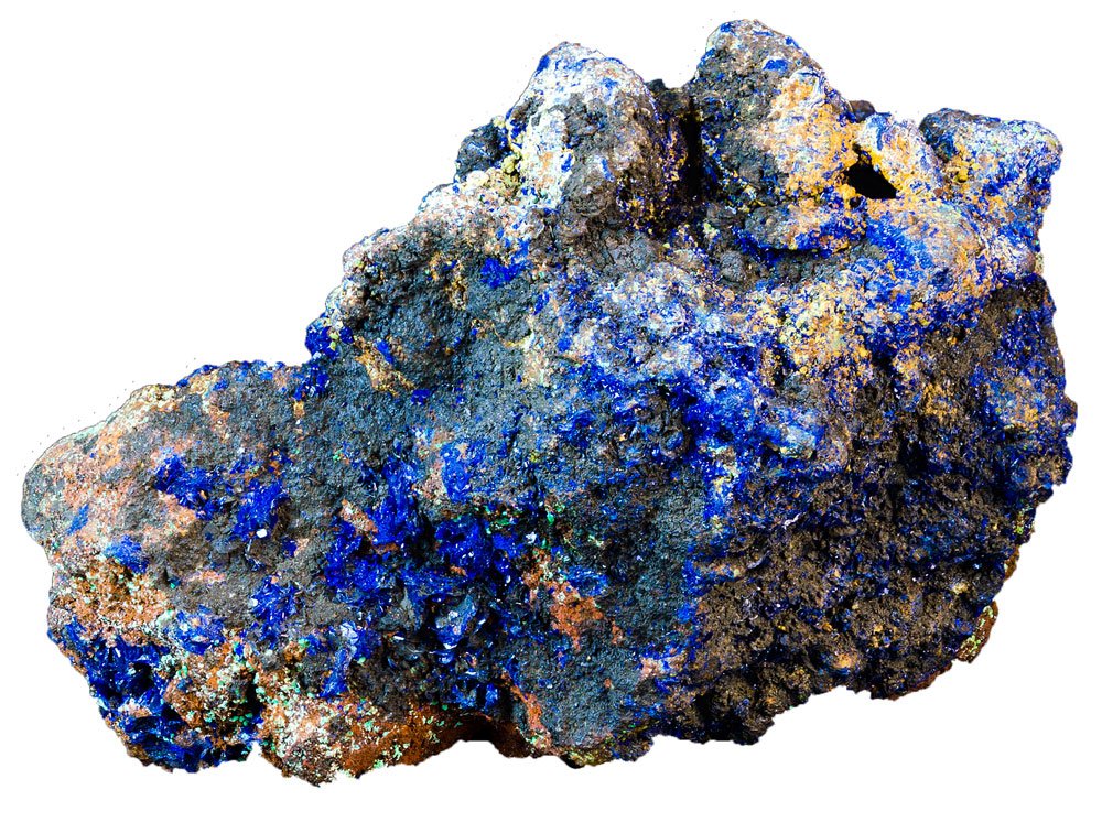 Lazulite cristal monoclinique bleu azur — gisements Autriche Brésil Madagascar Pakistan — composition phosphate aluminium