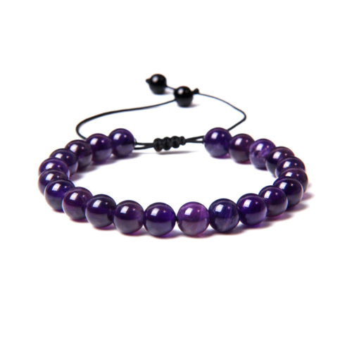 bracelet améthyste pierres boules