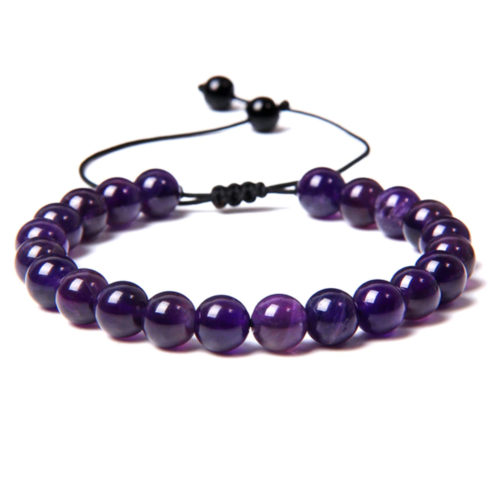 bracelet améthyste pierres boules