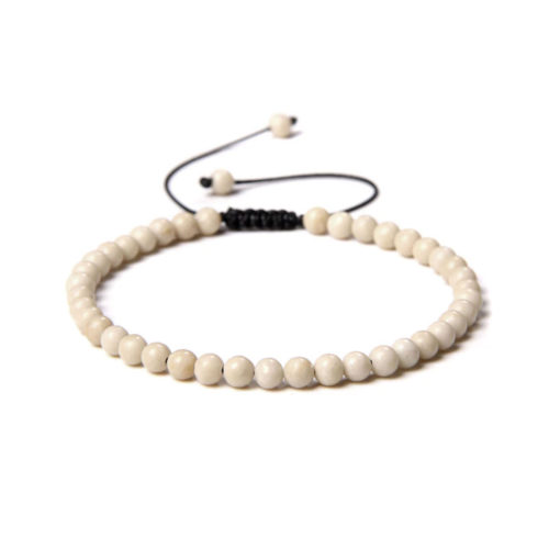 bracelet fossile blanc ajustable
