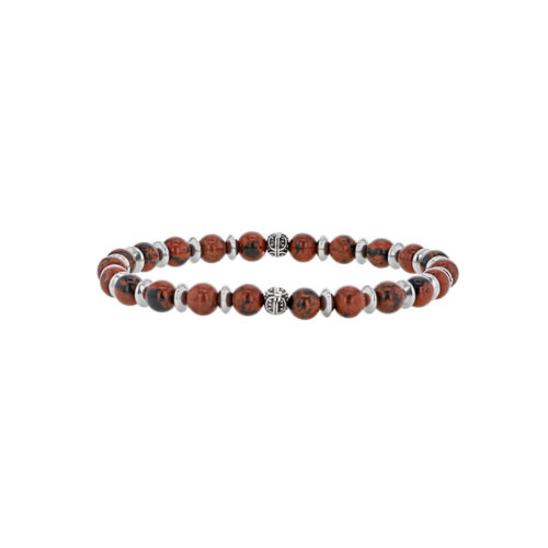 bracelet obsidienne acajou