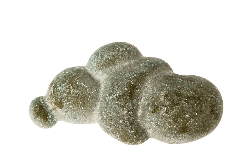 Gogotte pierre des fées blanche avec formes organiques naturelles - concrétion minérale fossile