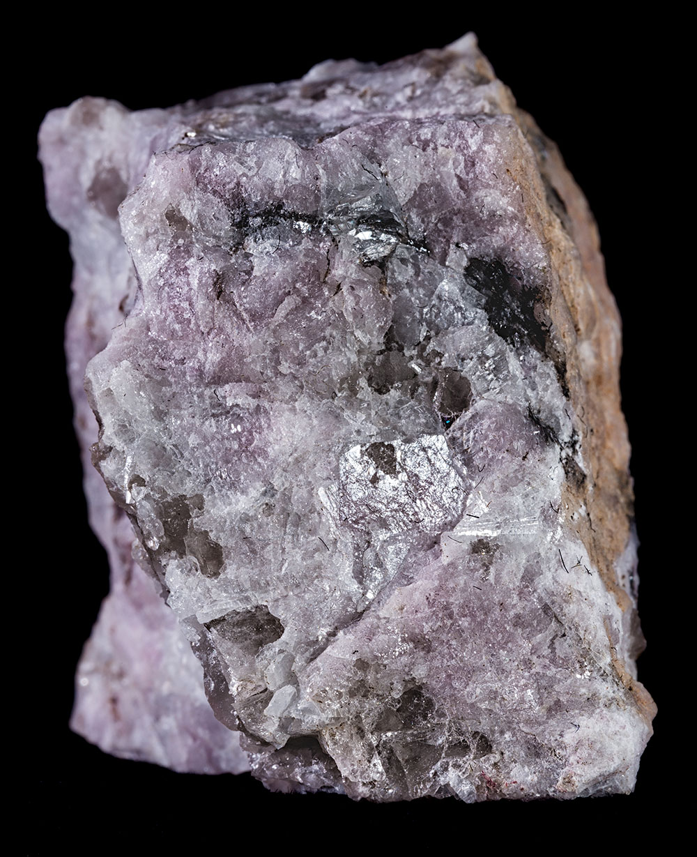 Pétalite brut transparent incolore - découverte historique en 1800, minéral original du lithium