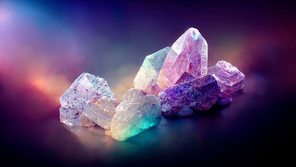 Quartz arc-en-ciel dans la lumière — vertus et propriétés en lithothérapie, rééquilibrage des chakras