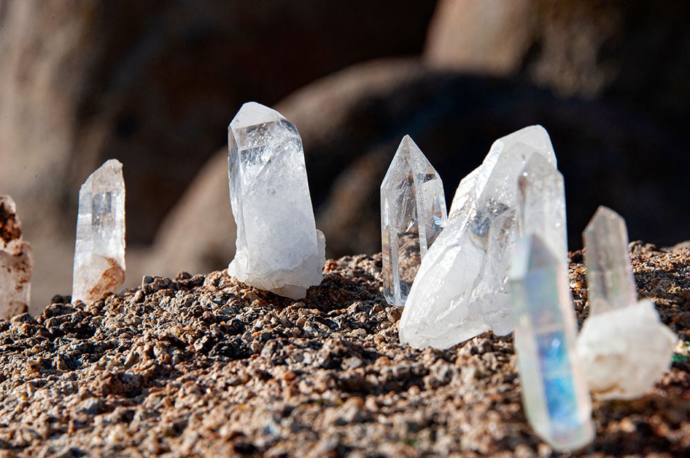 Quartz Nirvana cristal brut méditation spirituelle - illumination intérieure chakra coronal Sahasrara