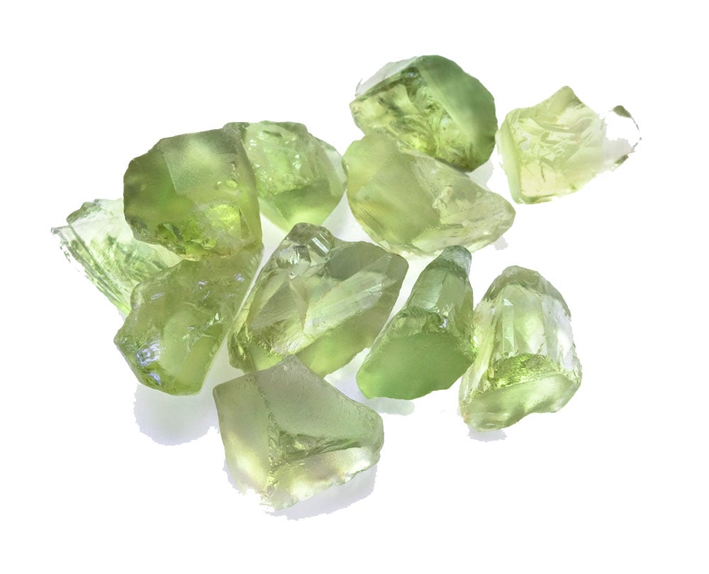 Cristal de quartz vert prasiolithe brut — origine géologique et composition du quartz vert