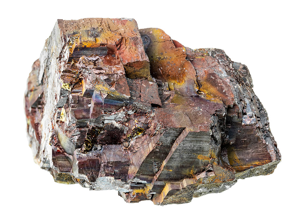 Sidérite brute naturelle - formation hydrothermale alpine, carbonate de fer cristallisé
