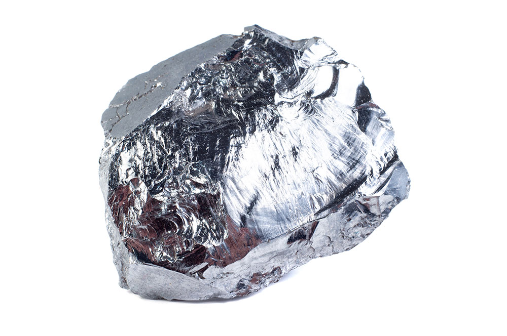 Gisement de silicium brut cristallin gris métallisé - composition élément chimique numéro 14