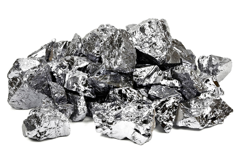 Silicium cristallisé poli gris métallisé - vertus amplification information clarté mentale