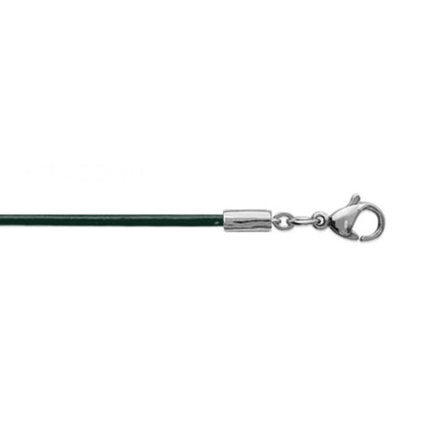 cordon-cuir-vert-fonce