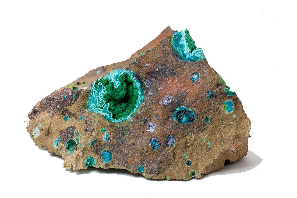 Pierre cuprite malachite brut - histoire, cuivre depuis l'Antiquité, tradition celtique et romaine