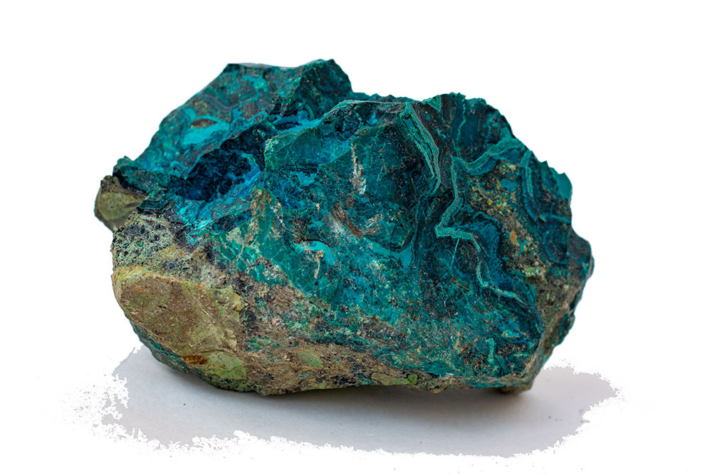 Cuprite malachite naturelle - origine géologique, cristaux namibiens, composition cuivre oxyde