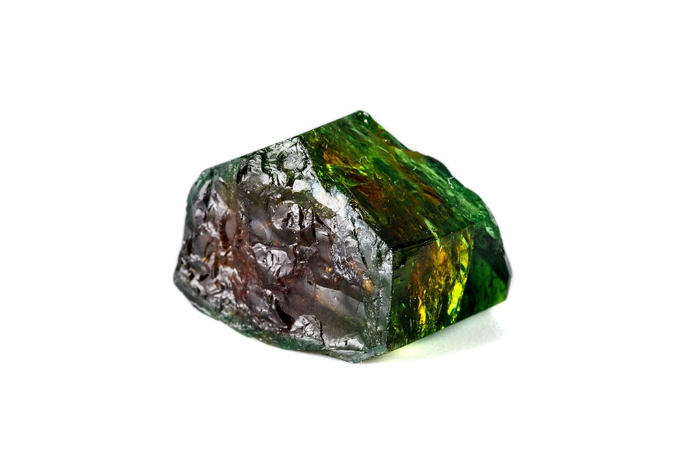 Tourmaline bicolore pastèque naturelle - cristal vert et rose, origine Madagascar et Sibérie