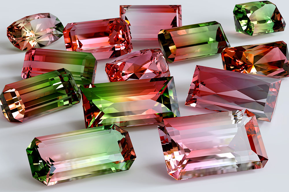 Tourmaline bicolore polie - harmonisation cœur et émotions, équilibre vert et rose en lithothérapie
