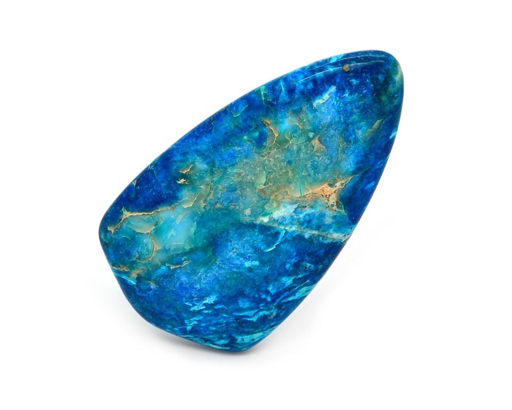 K2 pierre azurite granit - vertus énergétiques chakra troisième oeil couronne sagesse transformation