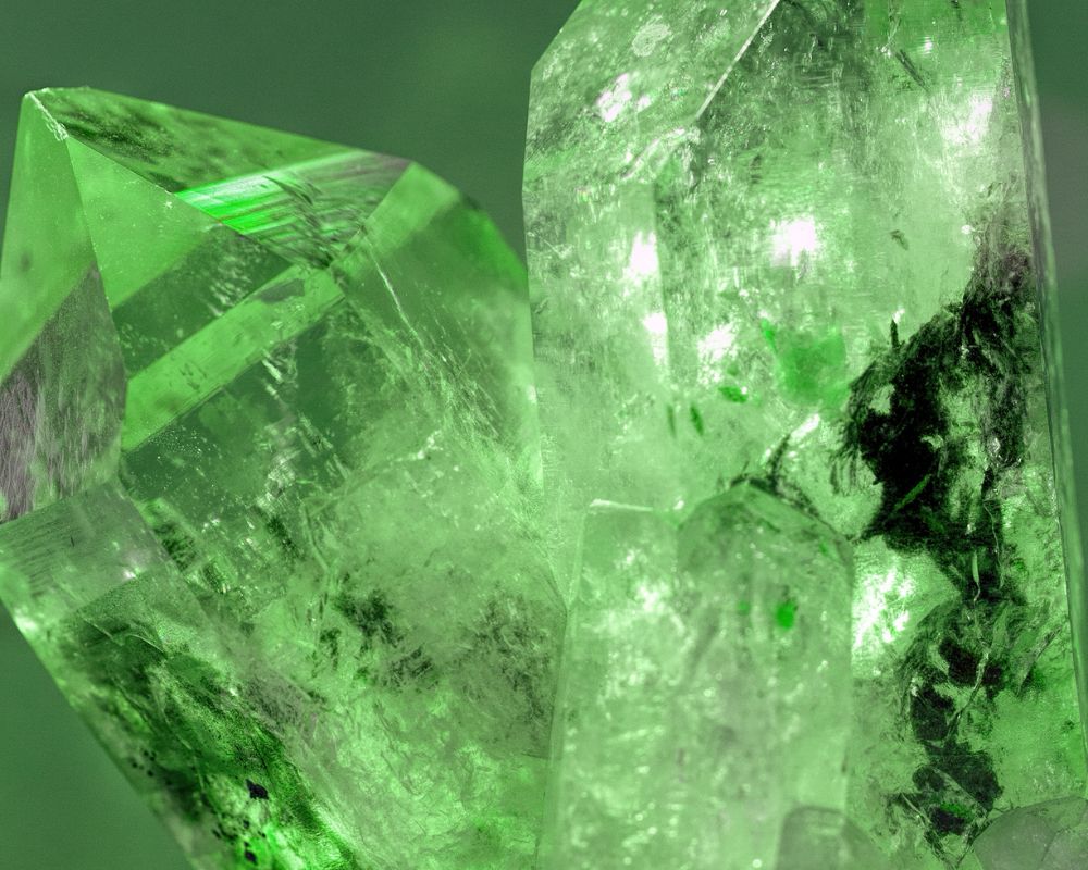 Hiddénite Afghanistan Pakistan - spodumène vert chrome, cristal monoclinique rare