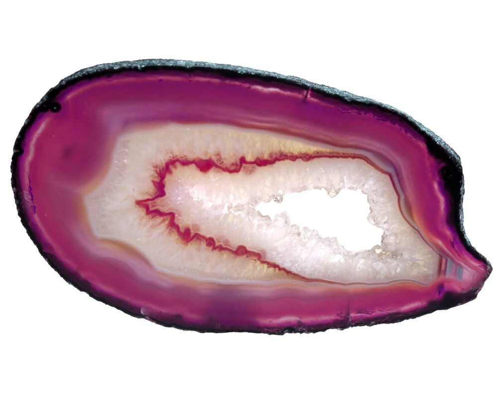 Agate violette polie - vertus d'apaisement, équilibre émotionnel et spiritualité en lithothérapie