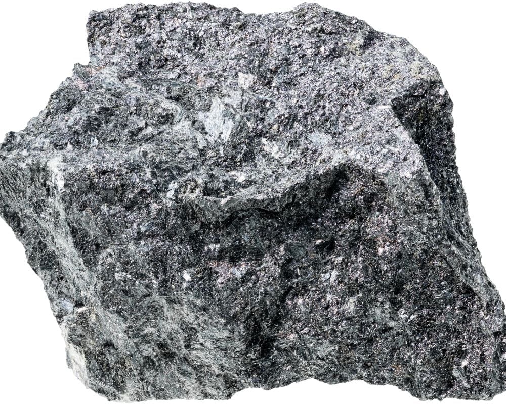 Pierre d'aimant - magnétite naturelle Fe₃O₄, origine géologique et composition cristalline cubique