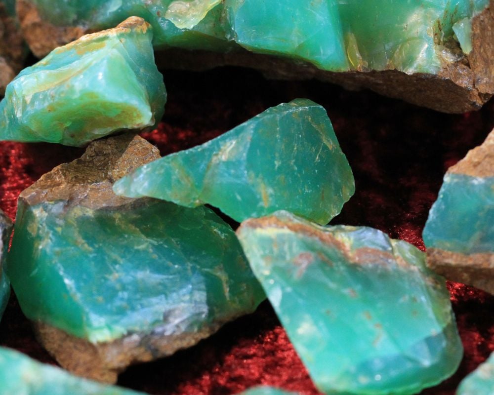 Gem silica polie et bracelet - vertus gurision cœur communication chakra gorge