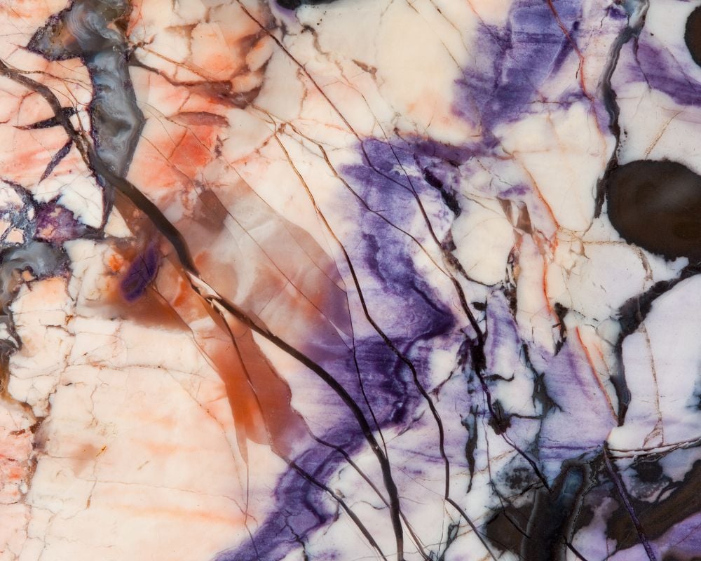 Gisement de jaspe picasso au Mexique - formation géologique naturelle