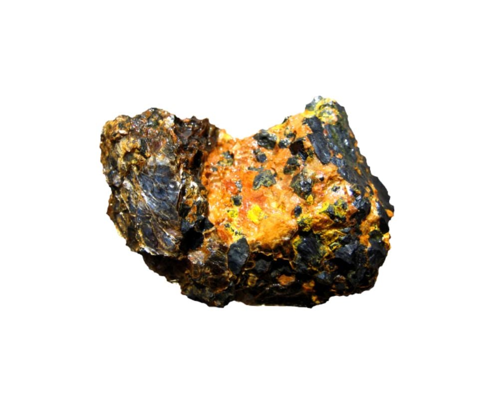 Pechblende brute noire botryoïdale - minerai d'uranium de Jáchymov - découverte Marie Curie radium polonium