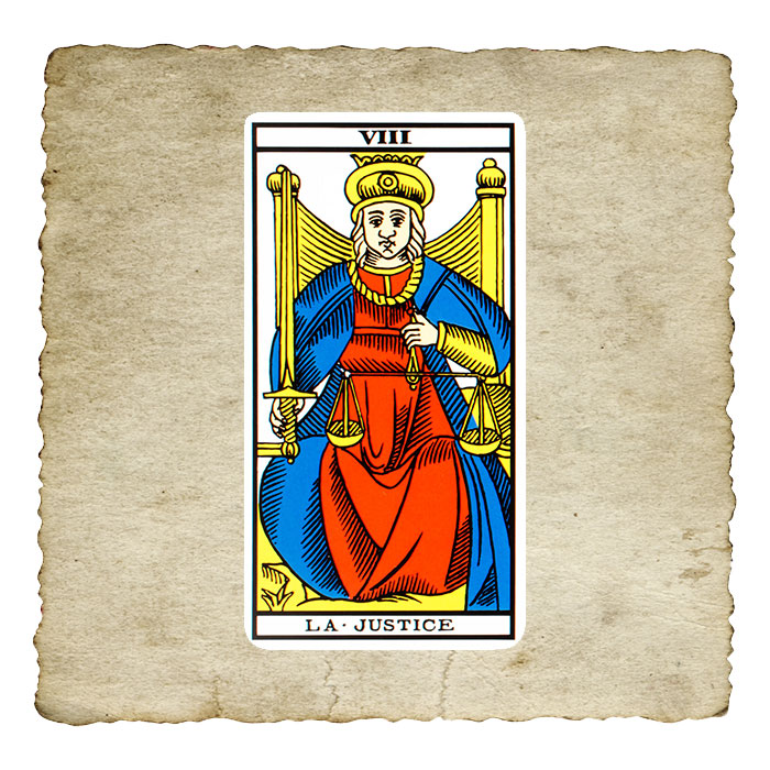 La Justice dans le tarot de Marseille - Signification