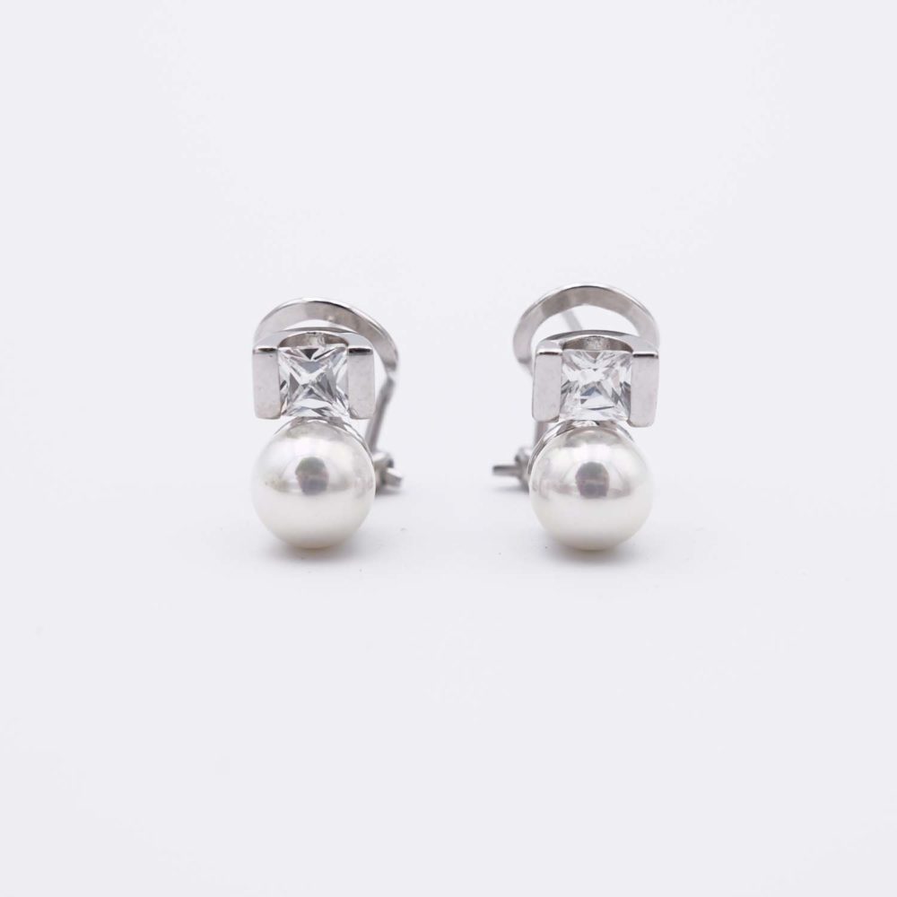 Boucles d'Oreilles en Perles de Majorque - 7 x 12 mm - Image 2