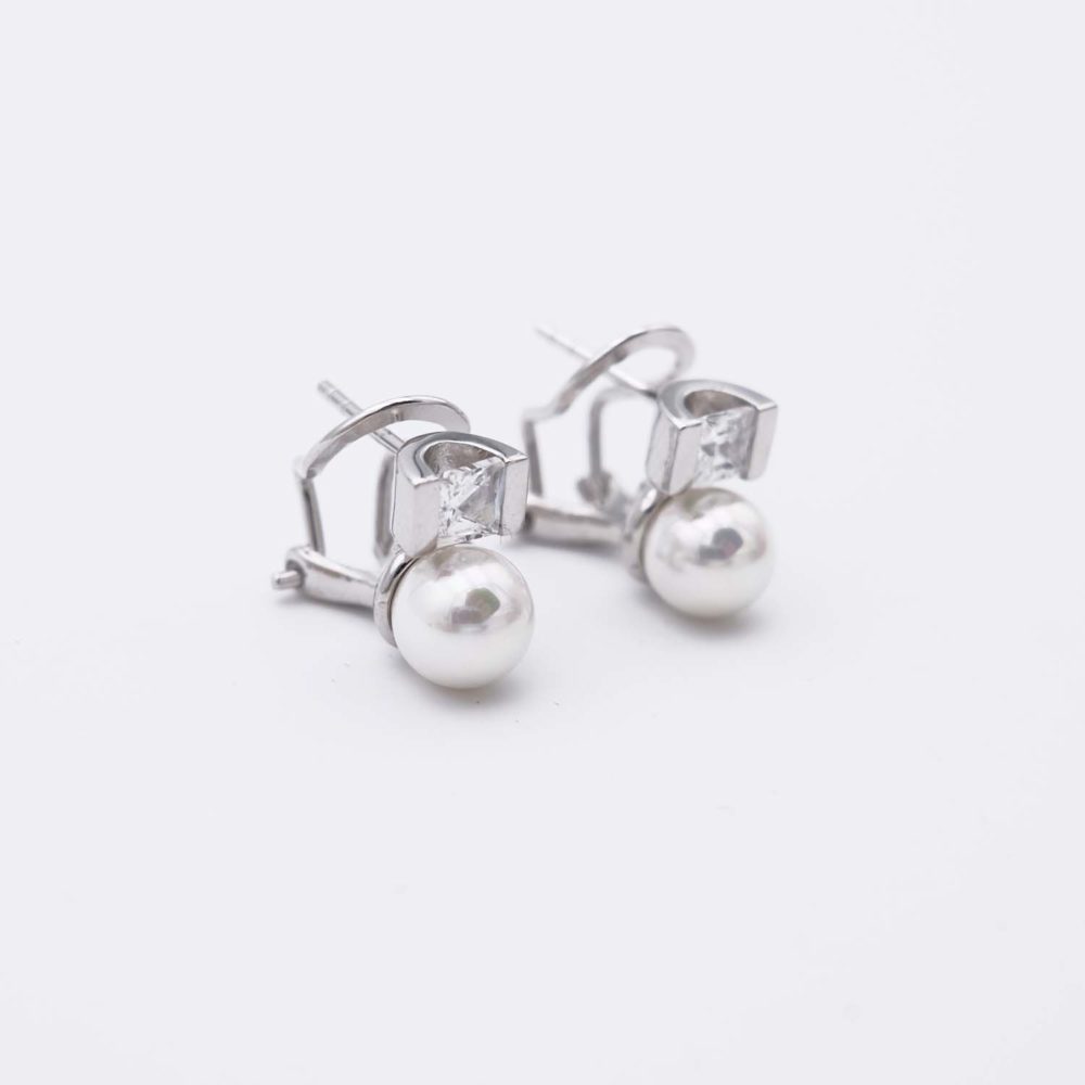 Boucles d'Oreilles en Perles de Majorque - 7 x 12 mm - Image 3
