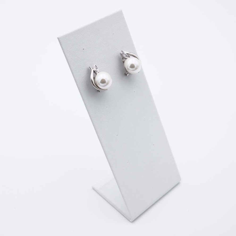 Boucles d'Oreilles en Perles de Majorque - 9 x 12 mm - Image 6