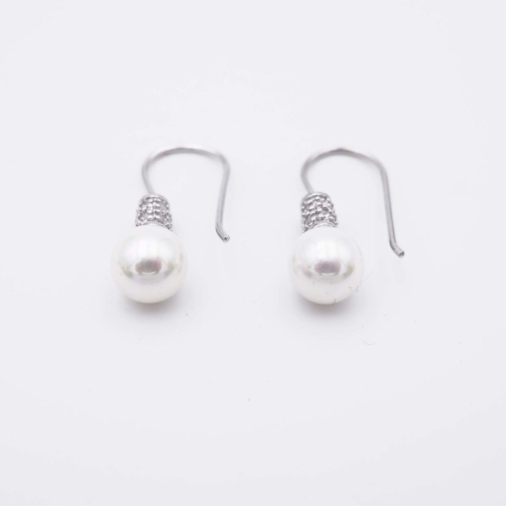 Boucles d'Oreilles en Perles de Majorque - 8 x 20 mm - Image 2