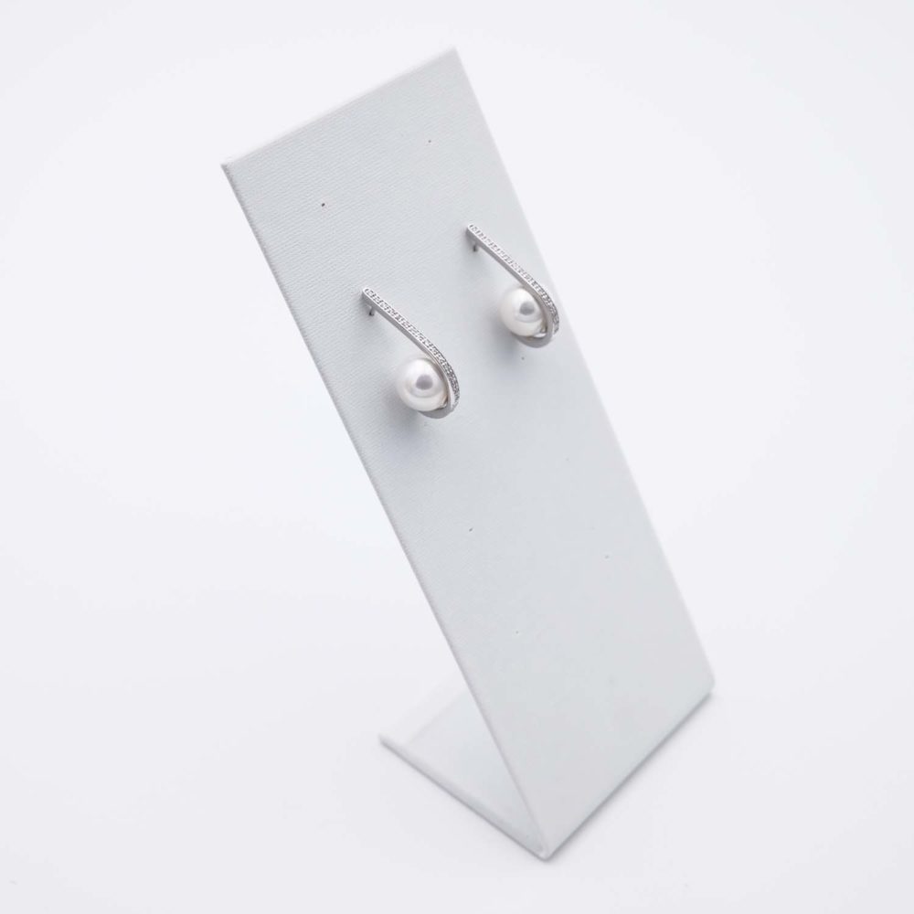 Boucles d'Oreilles en Perles de Majorque - 12 x 28 mm - Image 6
