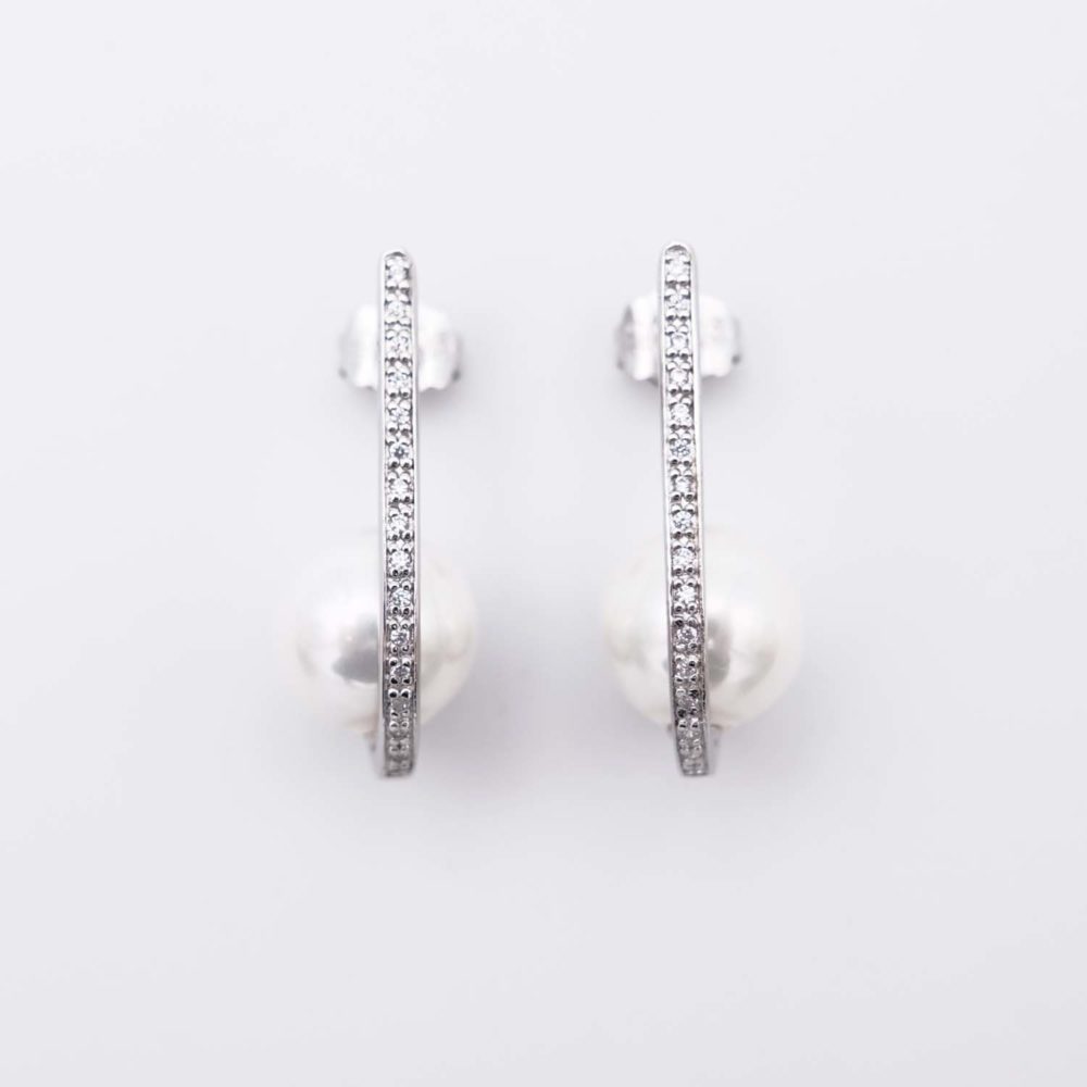 Boucles d'Oreilles en Perles de Majorque - 12 x 28 mm - Image 5