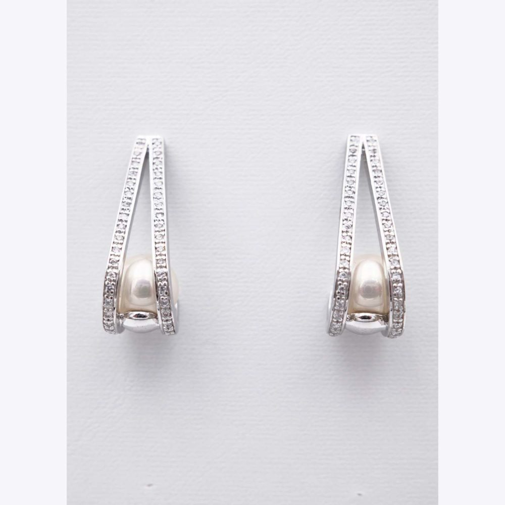 Boucles d'Oreilles en Perles de Majorque - 10 x 28 mm - Image 7