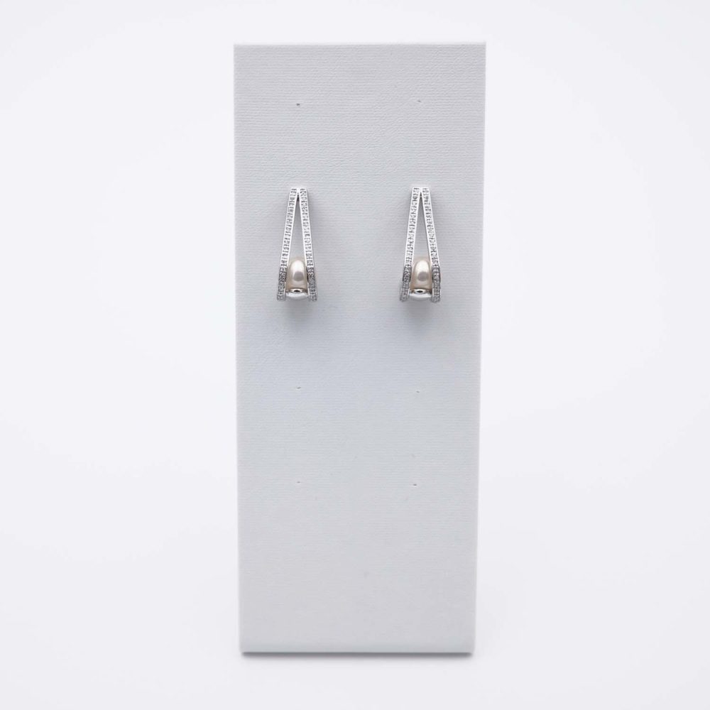 Boucles d'Oreilles en Perles de Majorque - 10 x 28 mm - Image 6