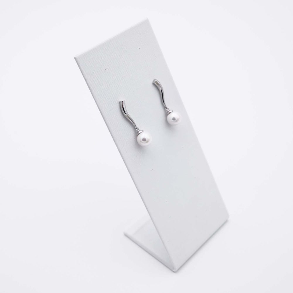 Boucles d'Oreilles en Perles de Majorque - 10 x 34 mm - Image 4