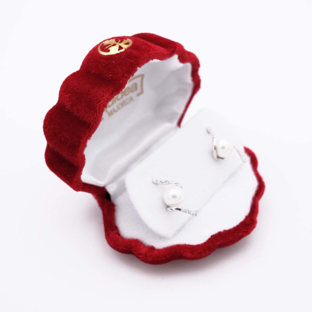 Boucles d'Oreilles en Perles de Majorque - 8 mm - Long. 19 mm - Image 5
