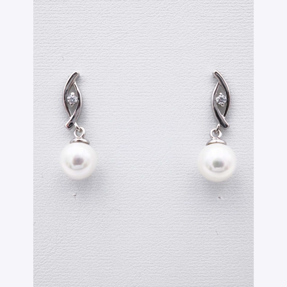Boucles d'Oreilles en Perles de Majorque - 8 mm - Long. 23 mm - Image 8
