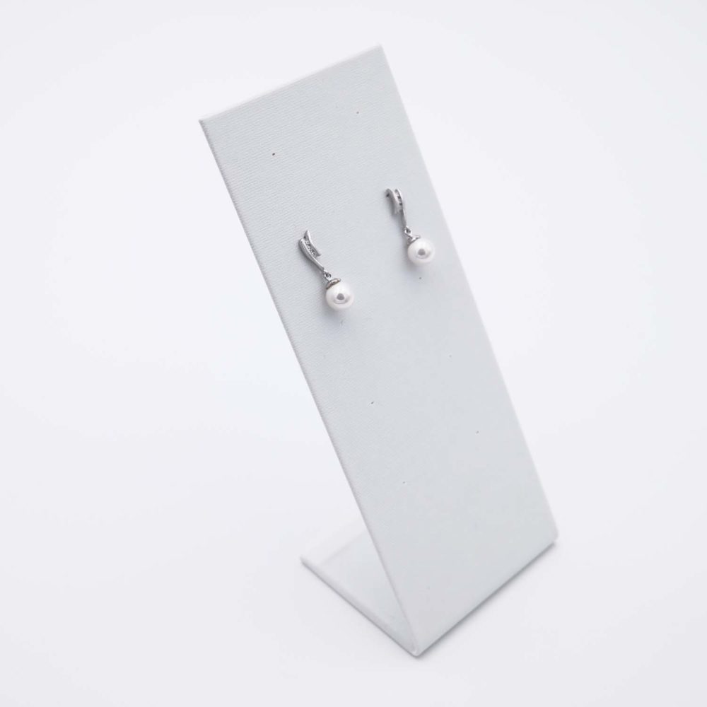 Boucles d'Oreilles en Perles de Majorque - 8 mm - Long. 24 mm - Image 6