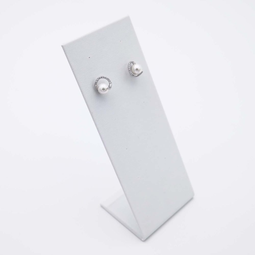 Boucles d'Oreilles en Perles de Majorque - 8 mm - Long. 13 mm - Image 6