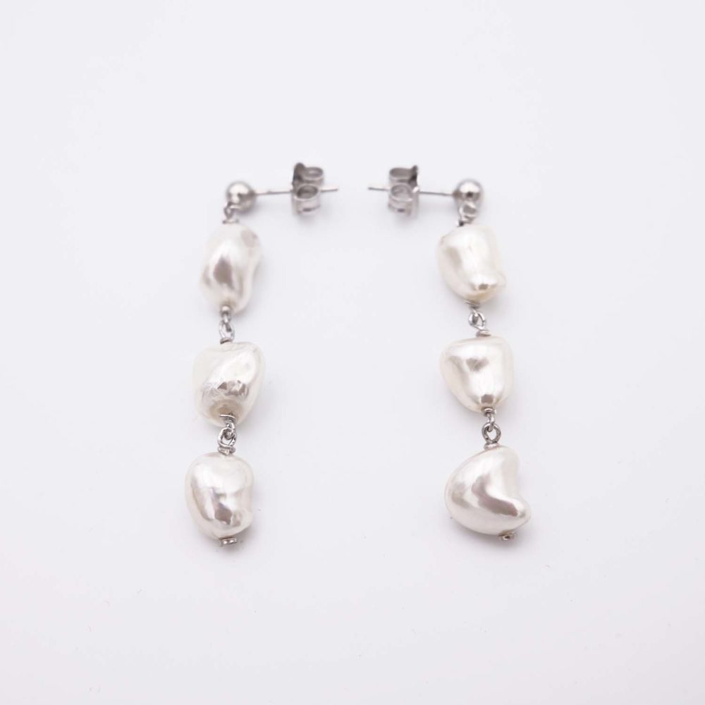 Boucles d'Oreilles en Perles de Majorque - Long. 42 mm - Image 3