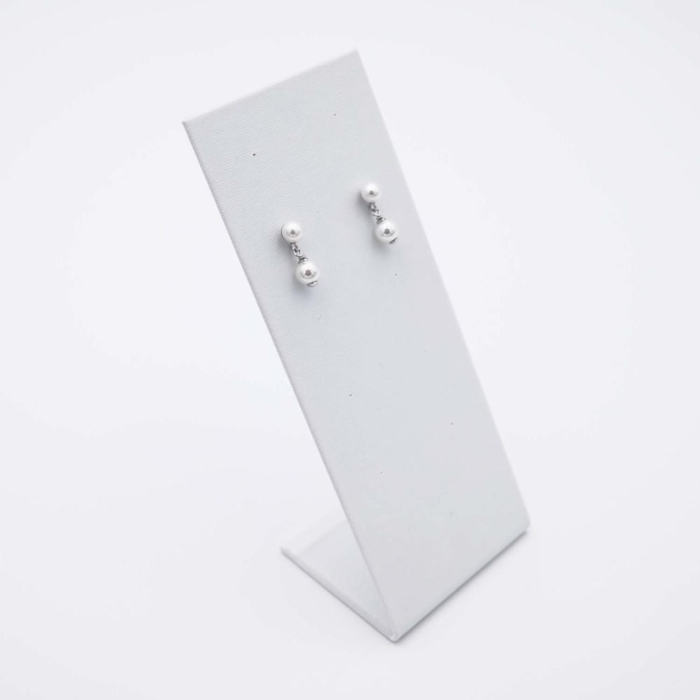 Boucles d'Oreilles en Perles de Majorque - 7 x 16 mm - Image 4